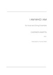 I am who I am for vocals and string ensemble