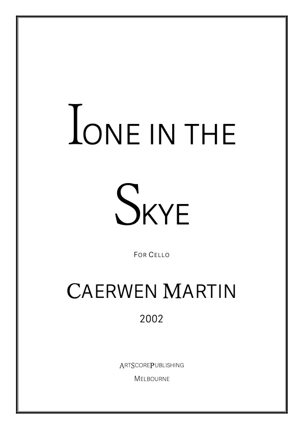 Ione in the Skye for Cello