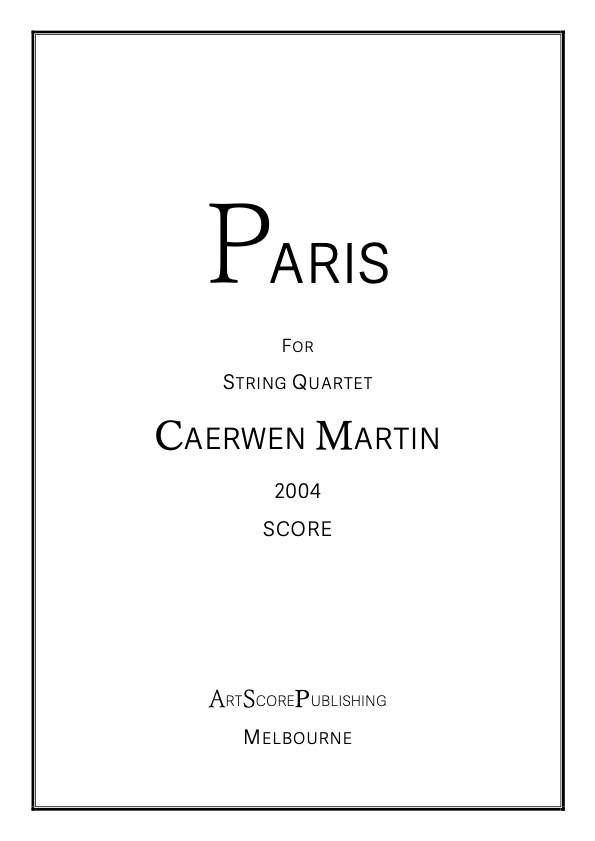 Paris for String Quartet