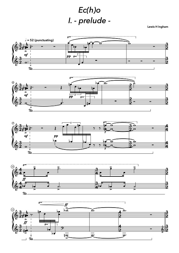 Ec(h)o for solo piano